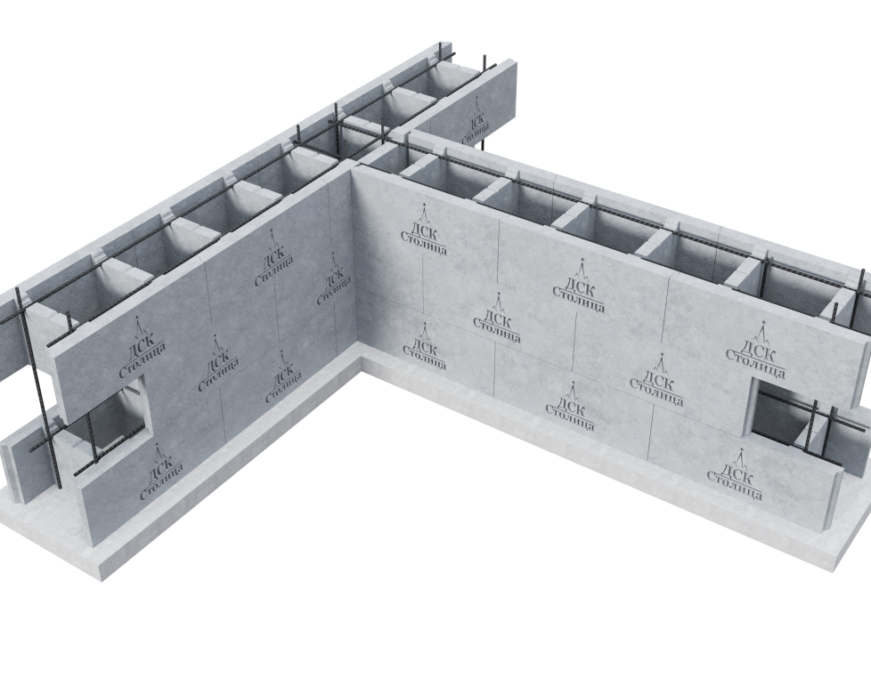 Бетонная несъемная опалубка БФ 500х300х200x40мм
